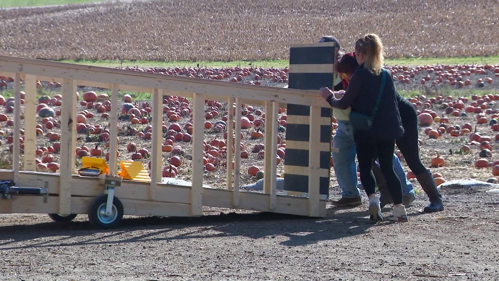 Farmington farm installs ramp to make hayride accessible to people who use wheelchairs — WCCO — Gopher, Dublin Sports news