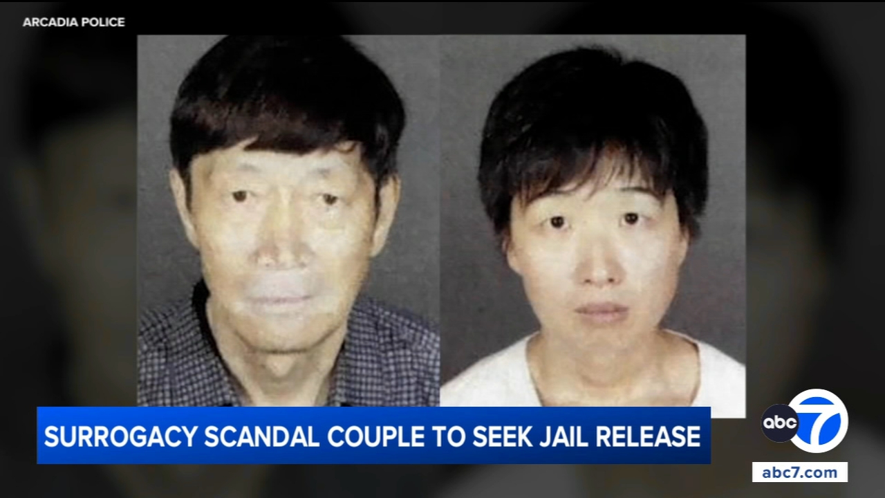 California couple accused in surrogacy scandal to seek release from jail, attorneys say
       — ABC 7 Bay Area