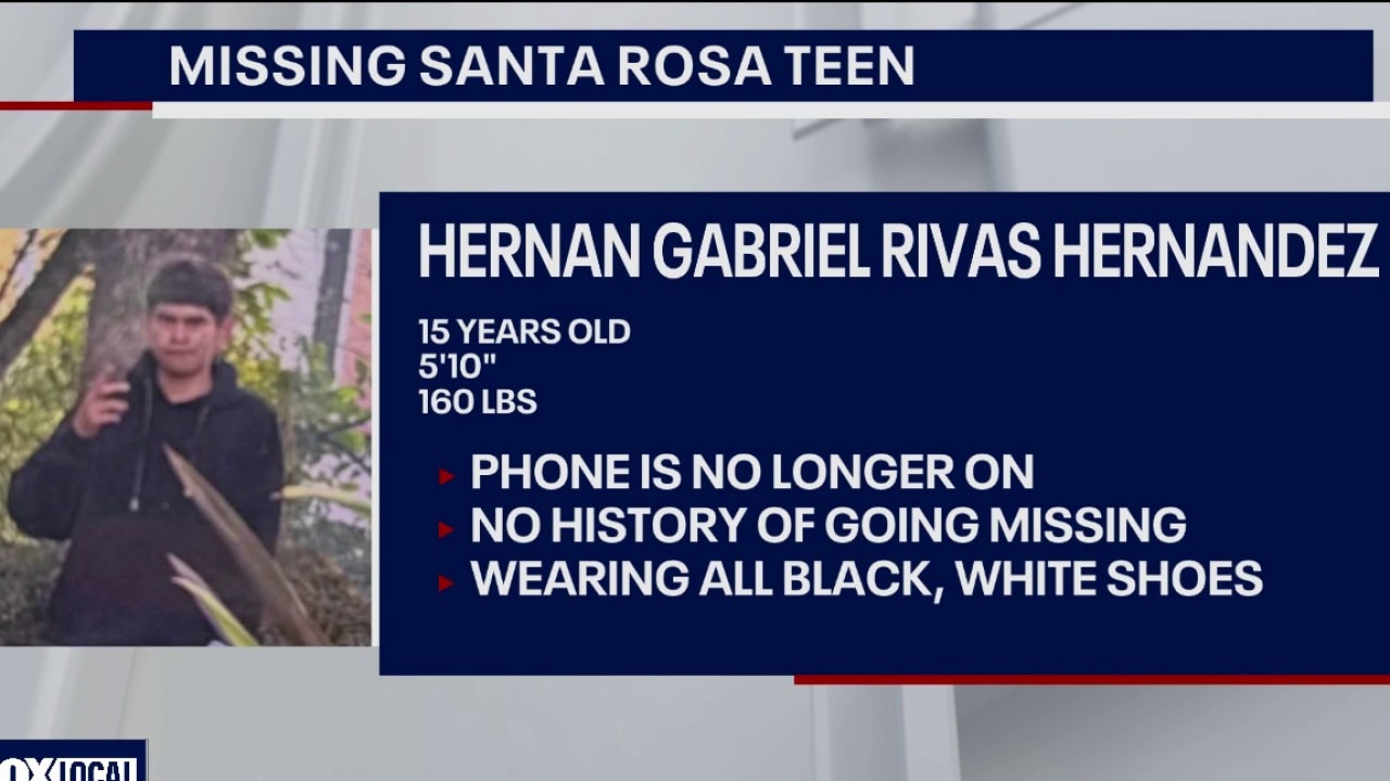 Santa Rose police search for missing teenage boy — KTVU FOX 2 Bay Area, Dublin Community news