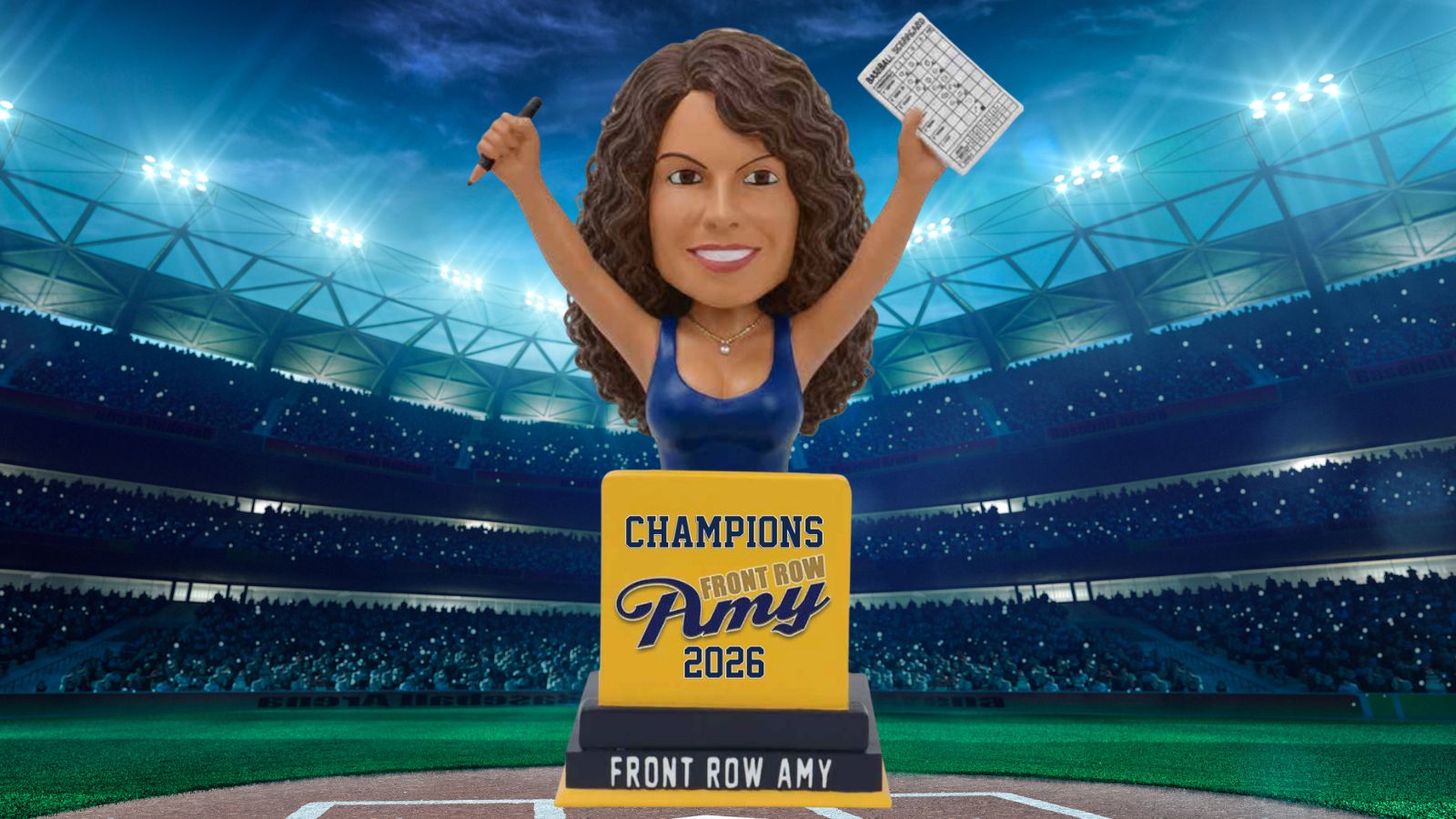 Front Row Amy gets bobblehead celebrating Brewers' World Series win — Dublin Sports news