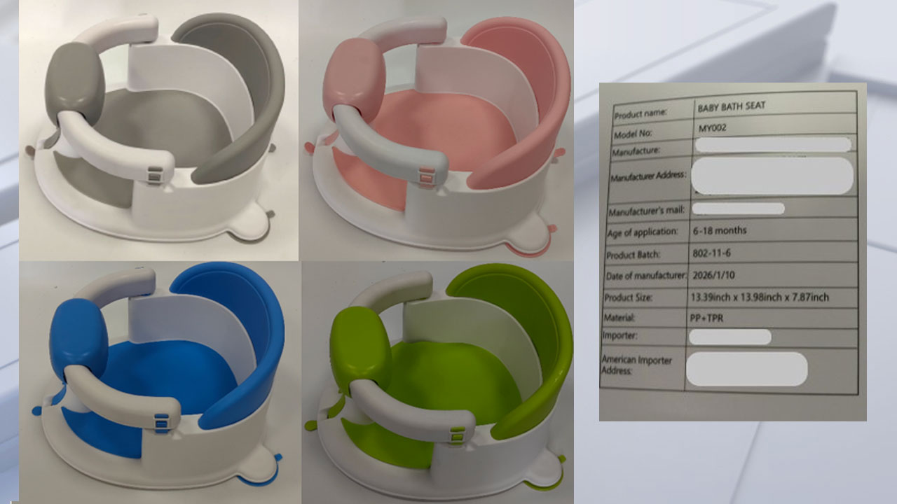 Baby bath seats sold on Amazon under recall for risk of serious injury, drowning — KTVU FOX 2 Bay Area, Dublin Government news